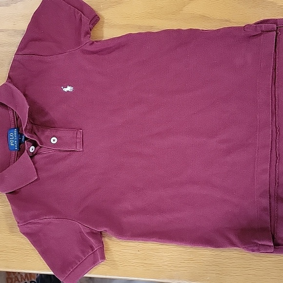 Kids Polo by Ralph Lauren Shirt, Maroon, Size 7, Pre-owned EUC - Picture 1 of 7